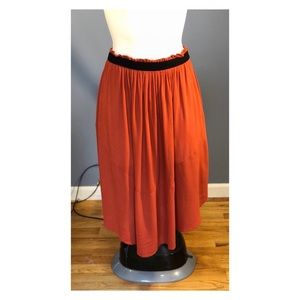 Burnt orange, Midi Skirt